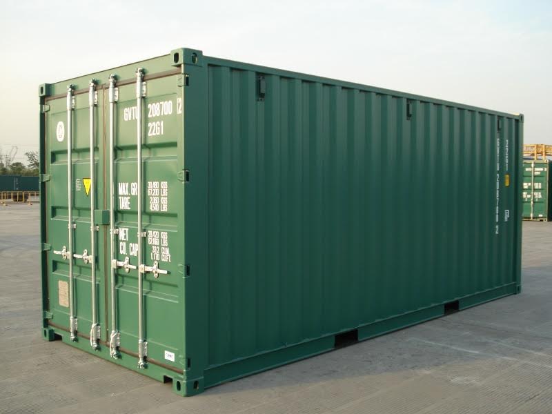 Green Steel Shipping Container